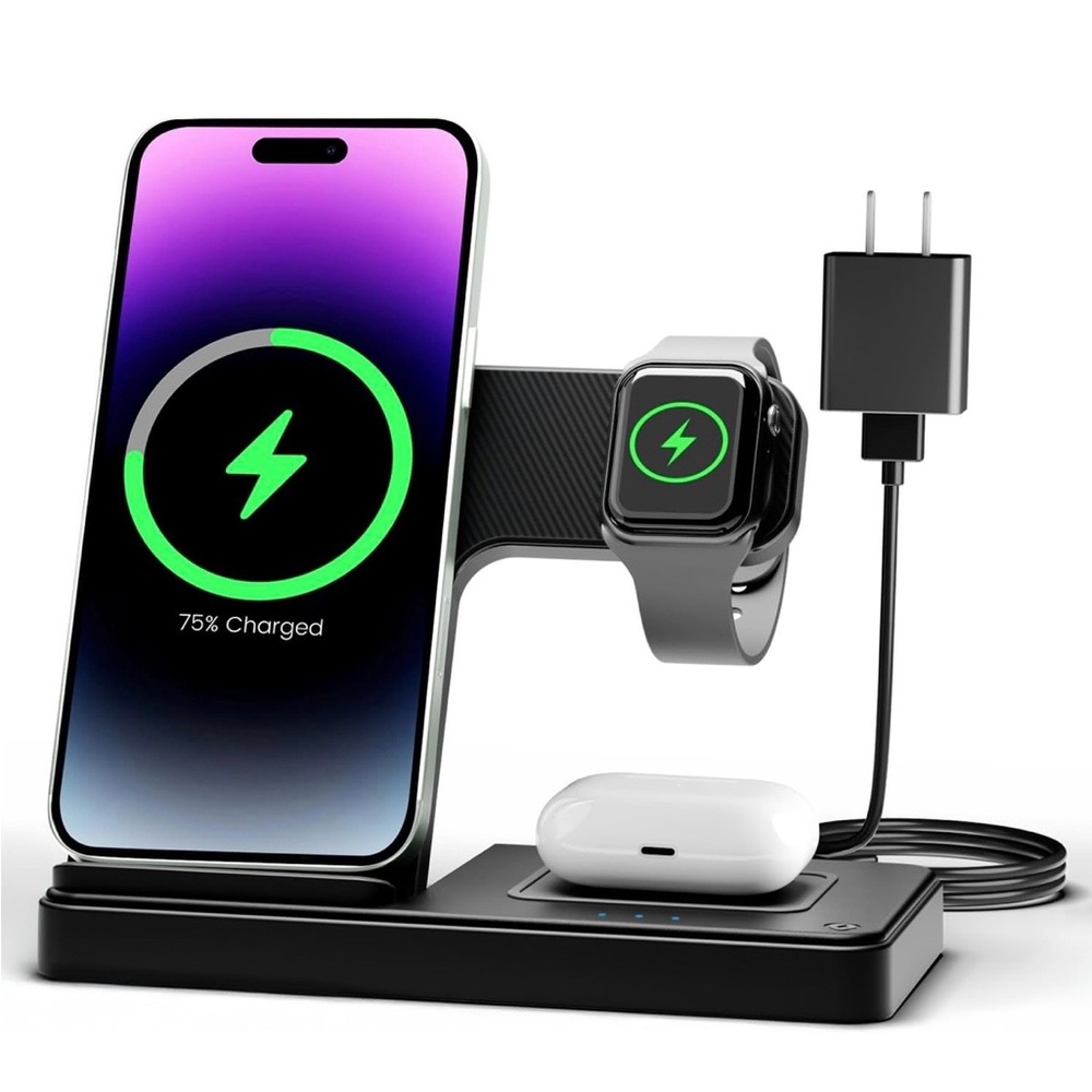 Apple Watch Series 9 [GPS 45mm] Black & White Band. watch/iphone/ipod charger - Picture 3 of 3